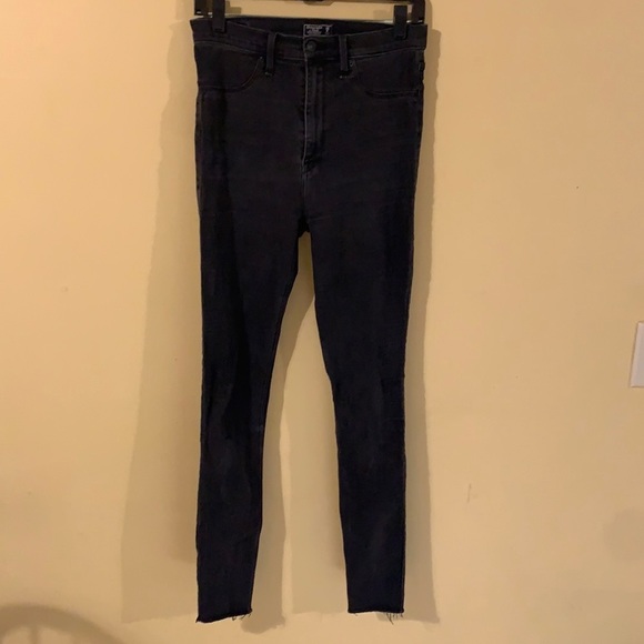 Abercrombie Fitch Washed Black Jeggings 